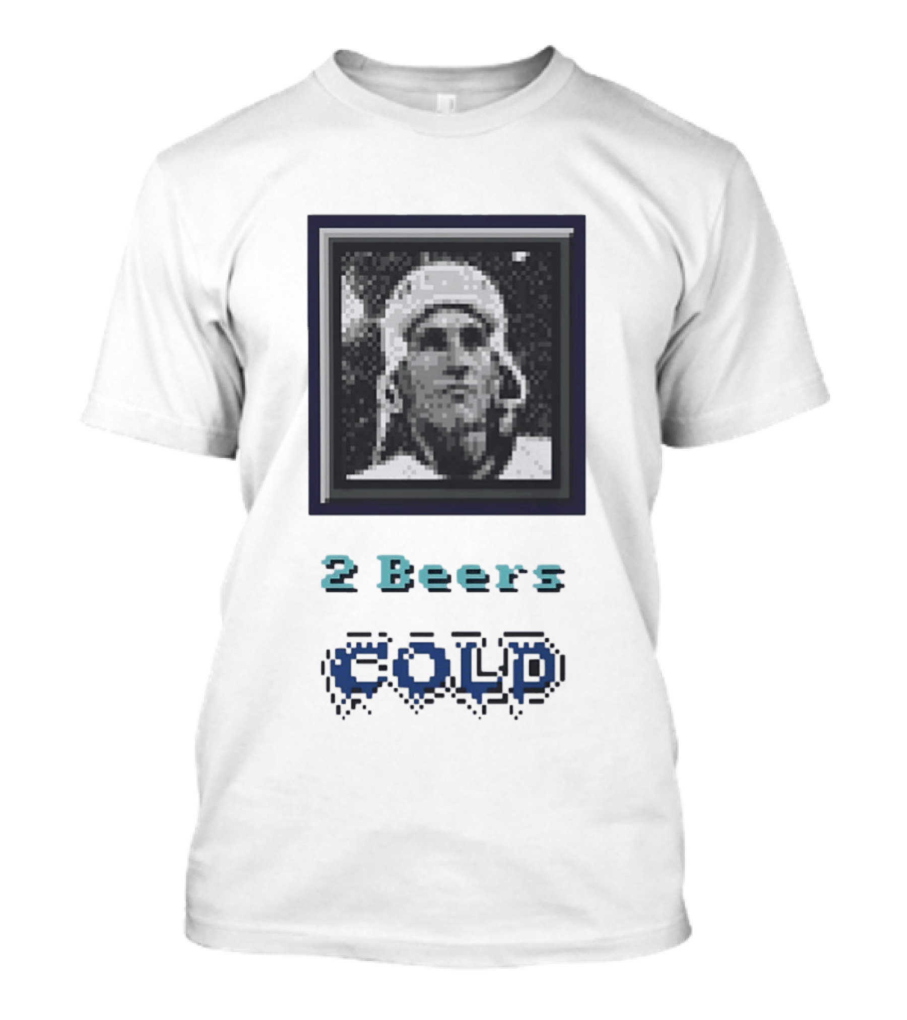 John Elway Denver Broncos Pixel Art 2 Beers Cold T-Shirt