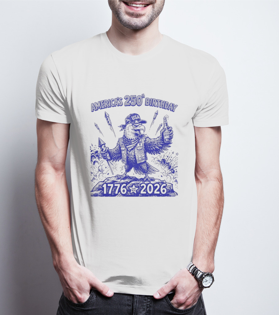 America's 250th Birthday Semiquincentennial Eagle 1776 2026 T-Shirt