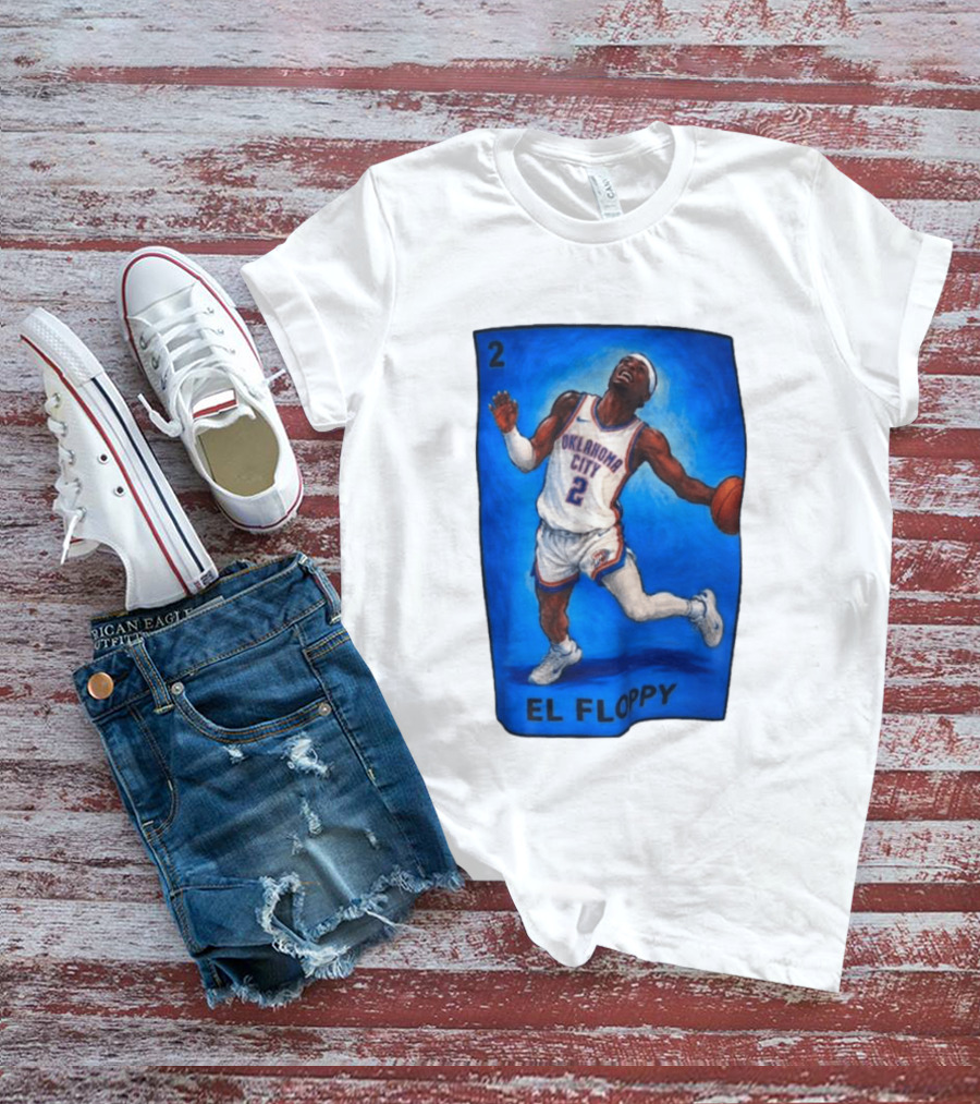 Shai Gilgeous Alexander Oklahoma City 2 El Floppy Basketball T-Shirt