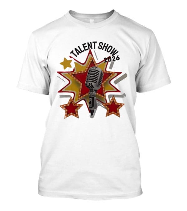 Talent Show 2026 Star Performer Mic And Stars T-Shirt