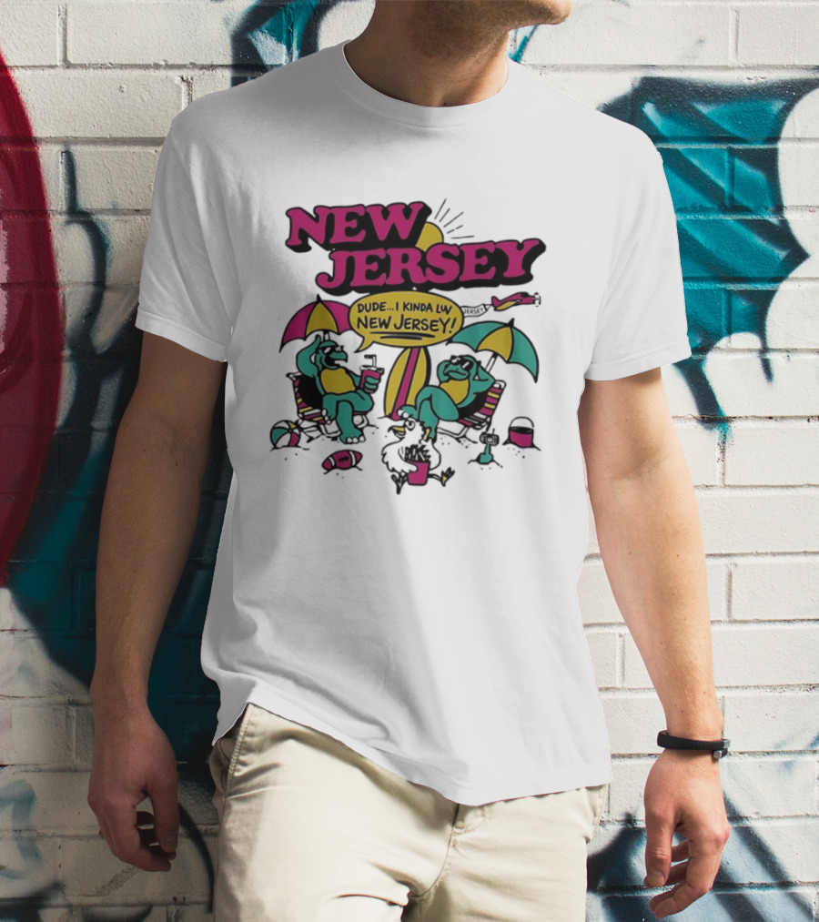 New Jersey Dude I Kinda Luv Beach Vibes With Beach Animals T-Shirt