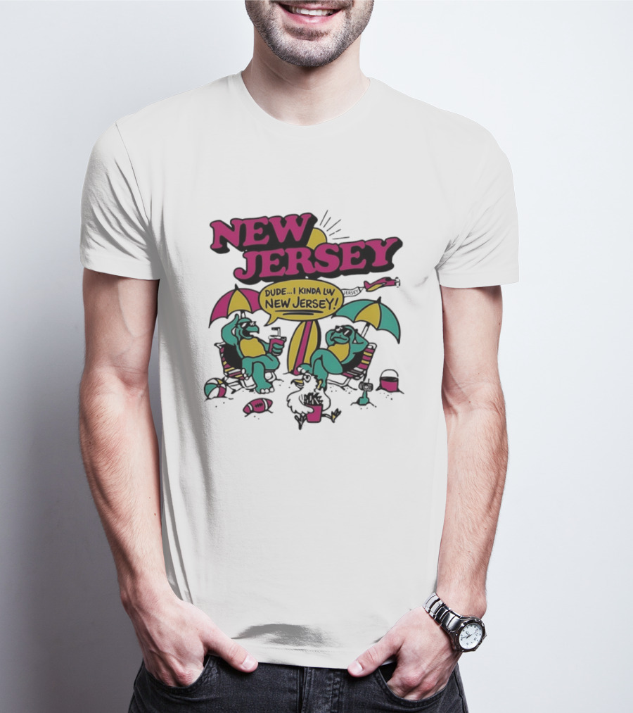 New Jersey Dude I Kinda Luv Beach Vibes With Beach Animals T-Shirt