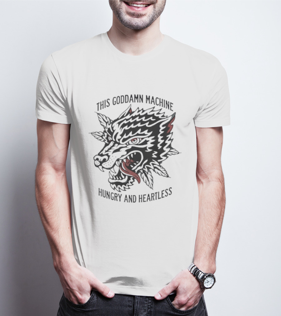 The Wonder Years This Goddamn Machine Wolf Head Hungry And Heartless T-Shirt