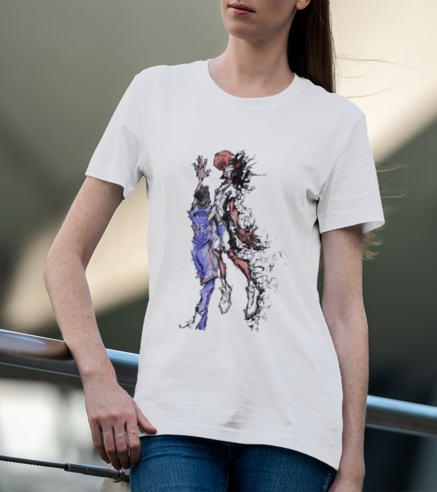 Oklahoma Basketball Number 25 Exploding Sketch Dunk Dynamic Sports T-Shirt