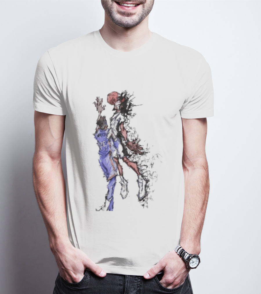 Oklahoma Basketball Number 25 Exploding Sketch Dunk Dynamic Sports T-Shirt
