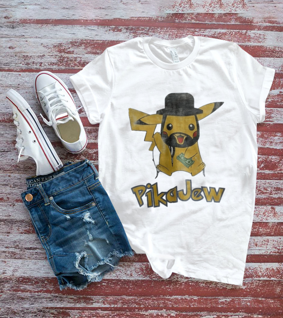 Pikachu PikaJew Meme Wearing Hat And Holding Money T-Shirt