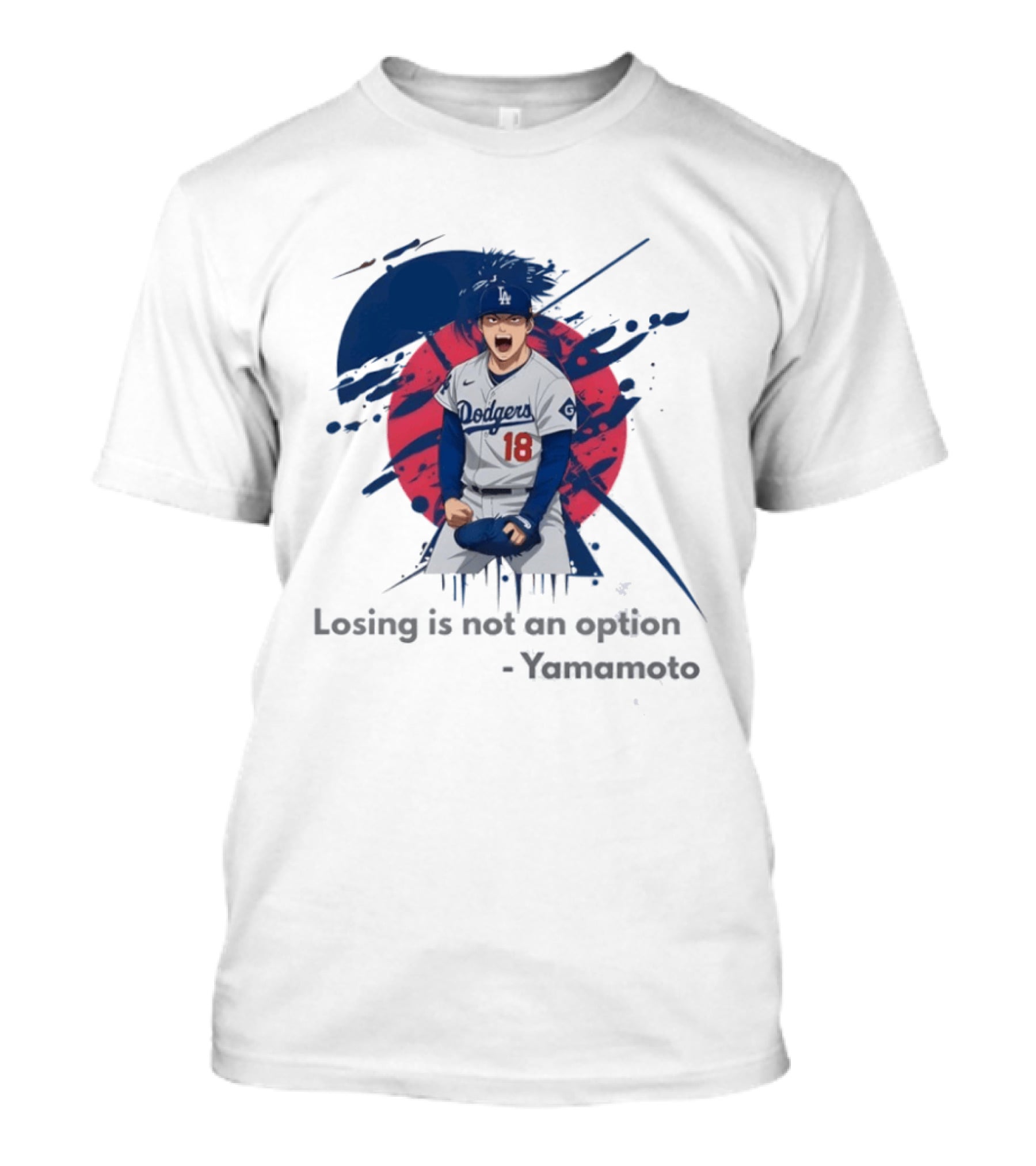 Yoshinobu Yamamoto Dodgers Anime Style Los Angeles Baseball Winning Mindset T-Shirt