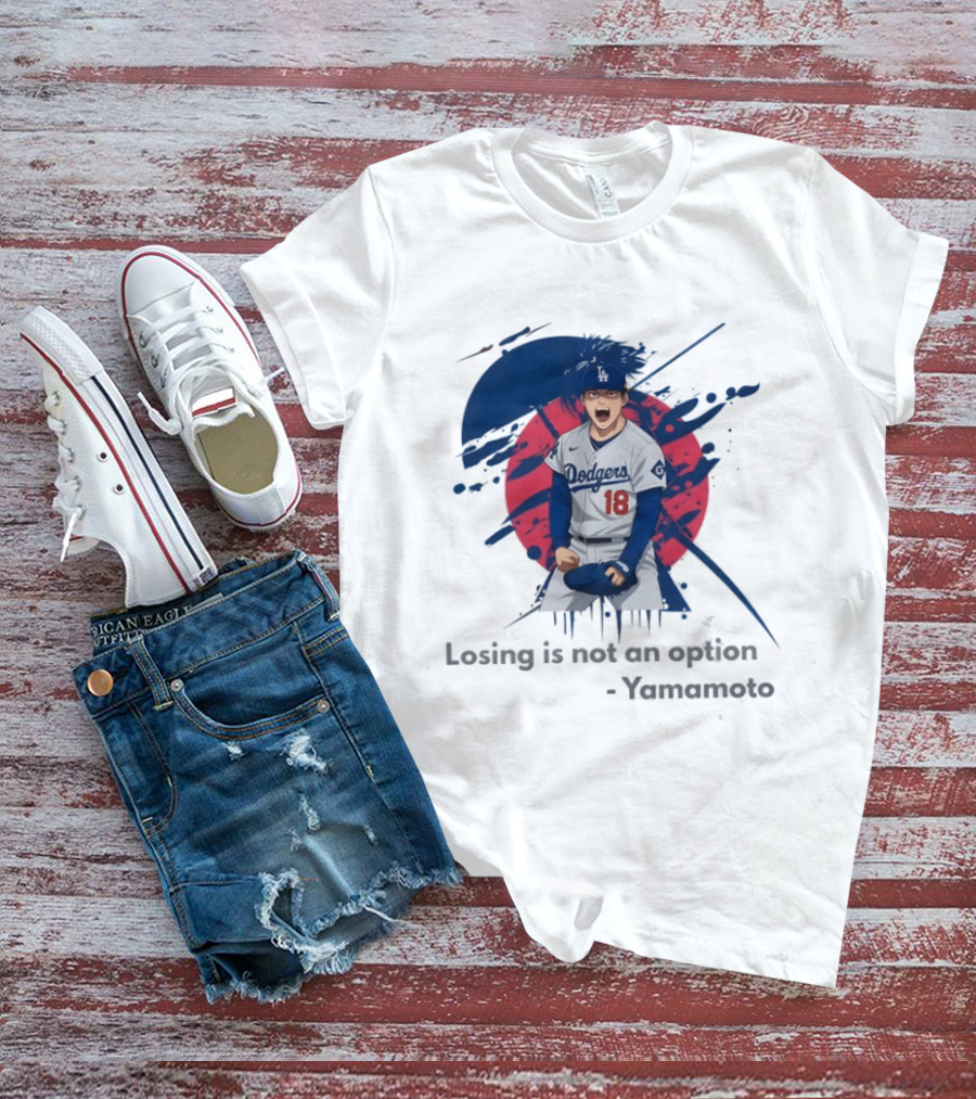 Yoshinobu Yamamoto Dodgers Anime Style Los Angeles Baseball Winning Mindset T-Shirt