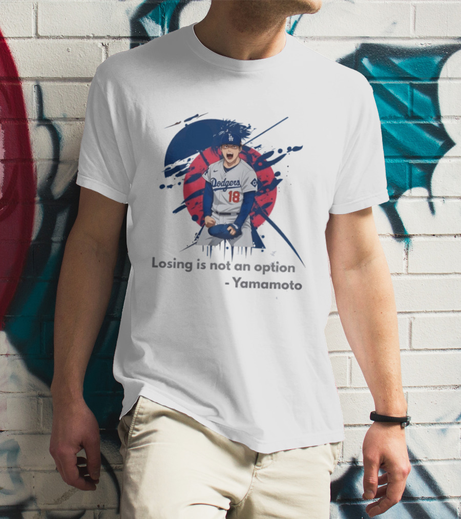 Yoshinobu Yamamoto Dodgers Anime Style Los Angeles Baseball Winning Mindset T-Shirt