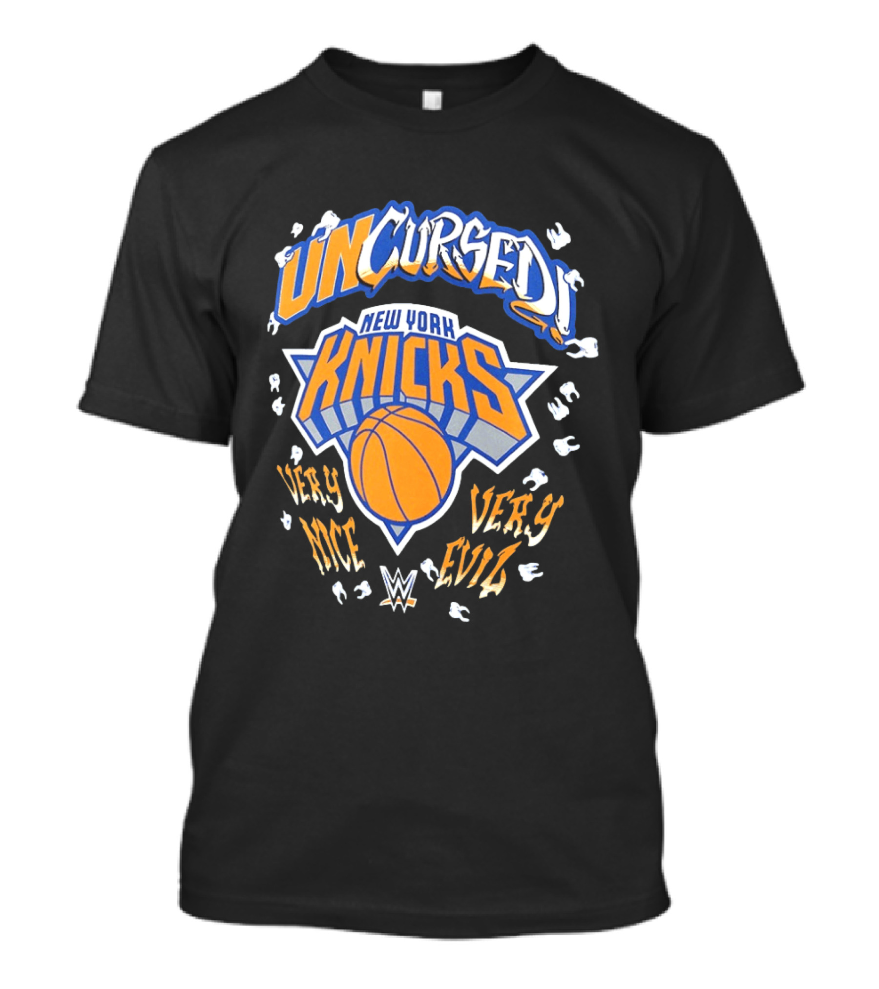 Uncursed New York Knicks Very Nice Very Evil Danhausen WWE T-Shirt
