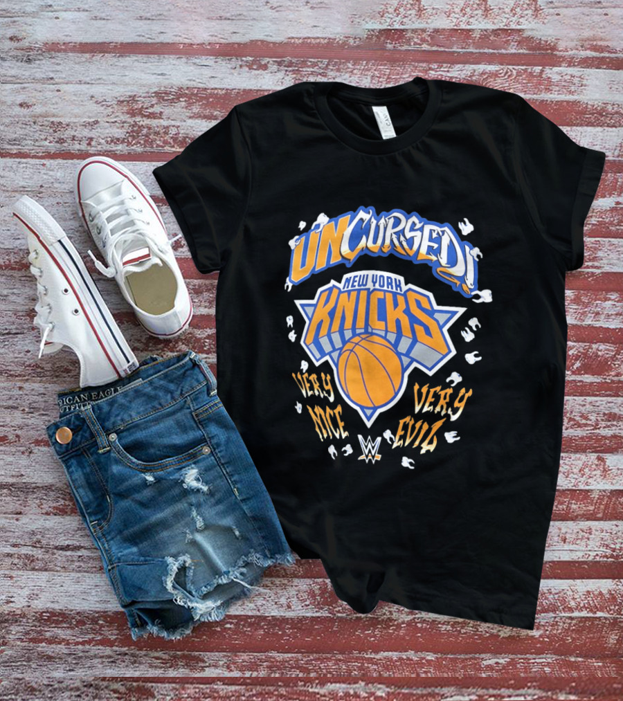 Uncursed New York Knicks Very Nice Very Evil Danhausen WWE T-Shirt