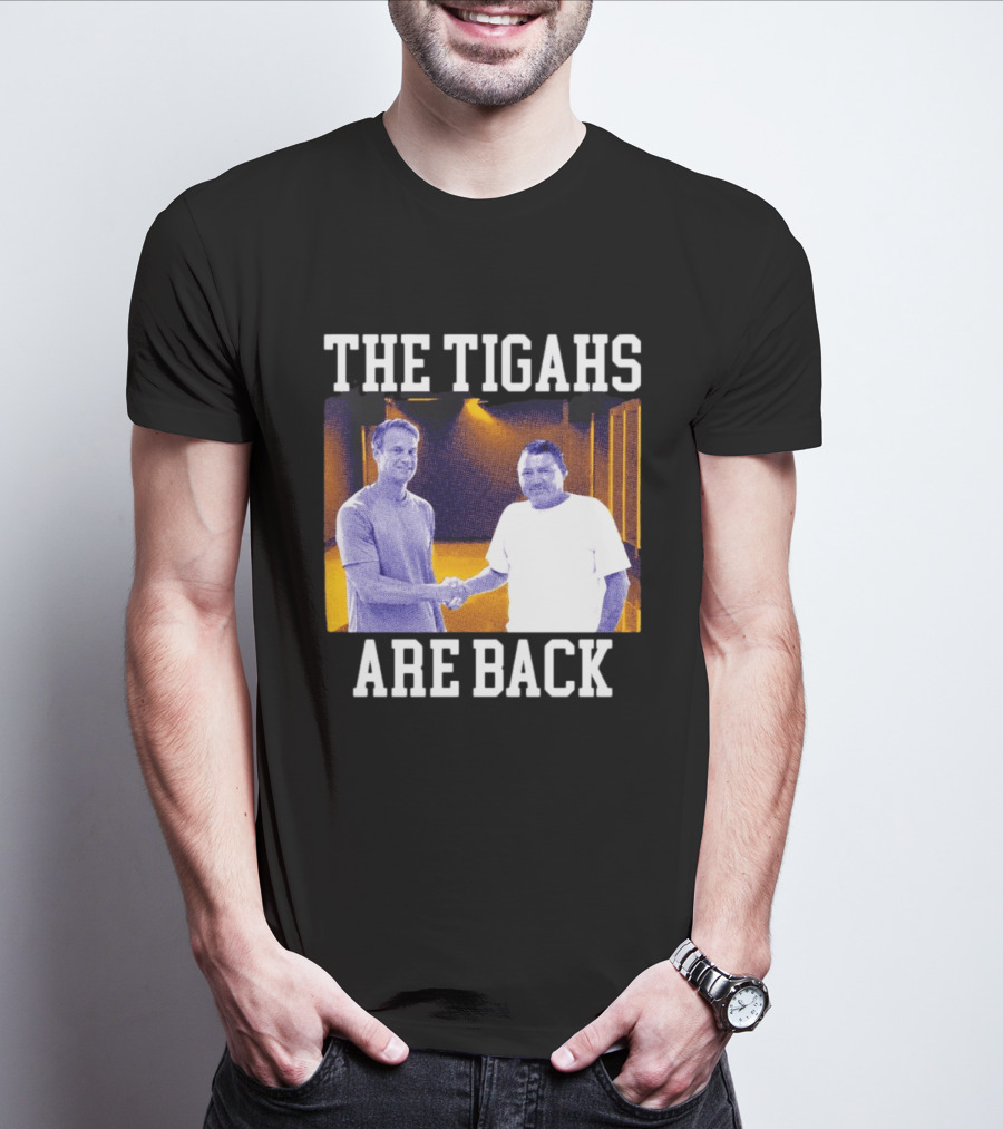 Lane Kiffin Ed Orgeron The Tigahs Are Back LSU Duo Handshake T-Shirt