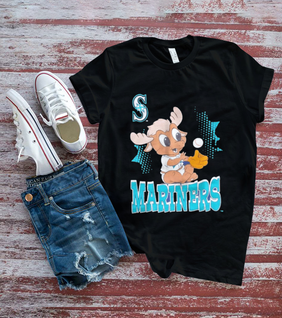 Seattle Mariners Baby Moose Rookie Baseball Glove Mariners T-Shirt