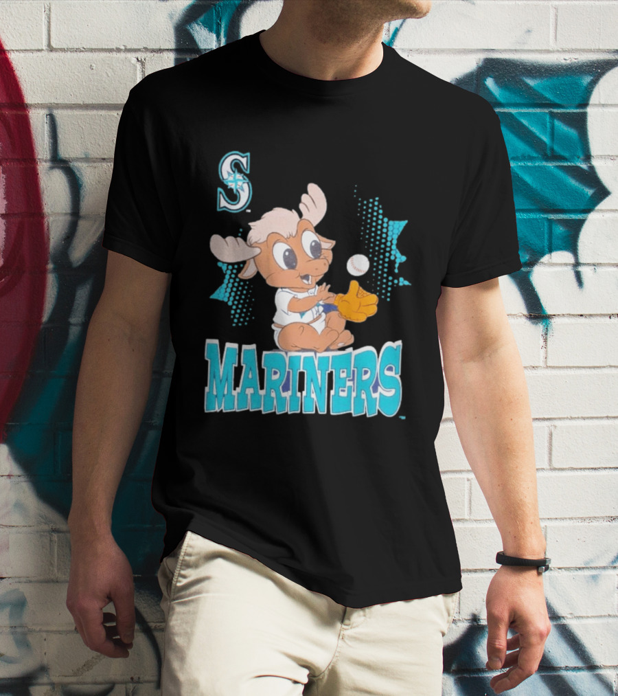 Seattle Mariners Baby Moose Rookie Baseball Glove Mariners T-Shirt