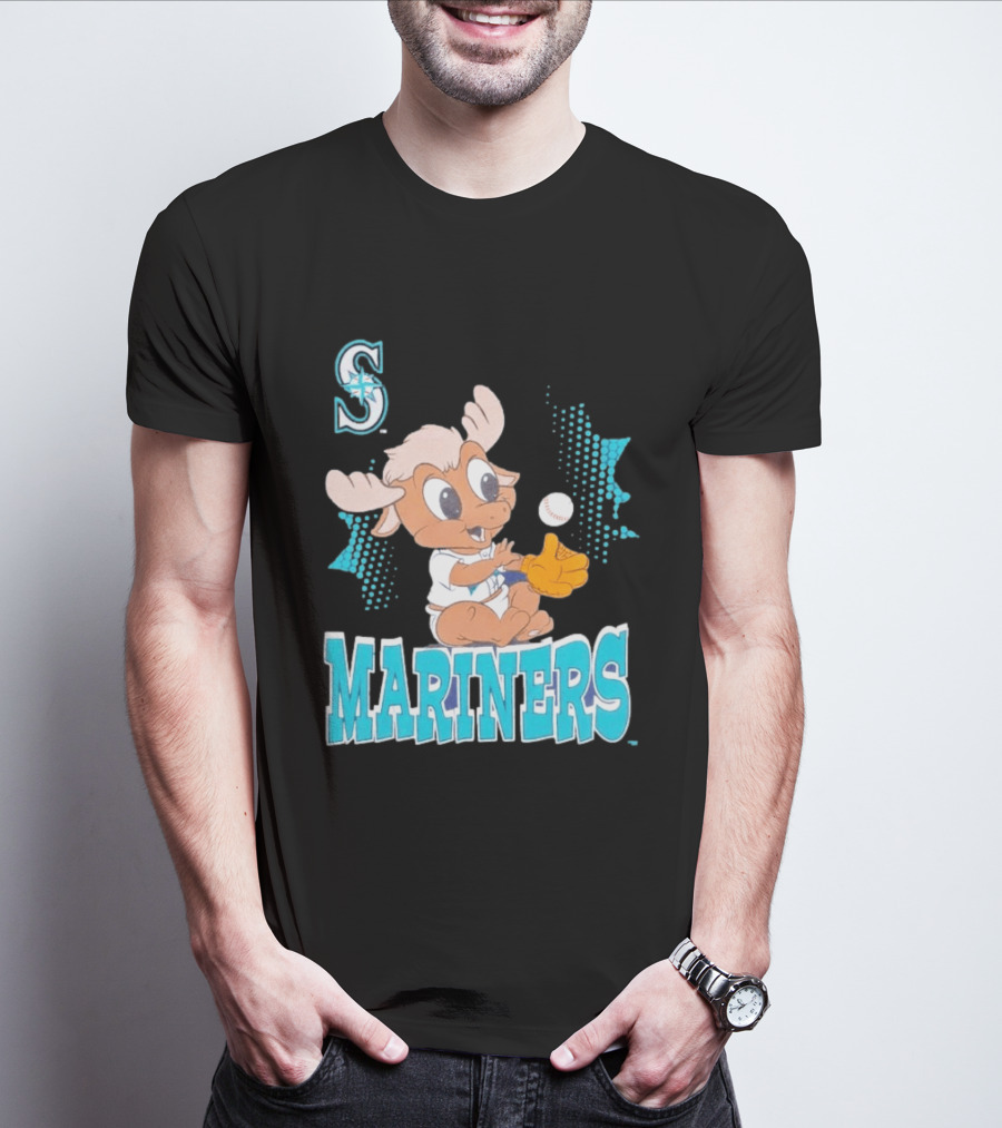 Seattle Mariners Baby Moose Rookie Baseball Glove Mariners T-Shirt