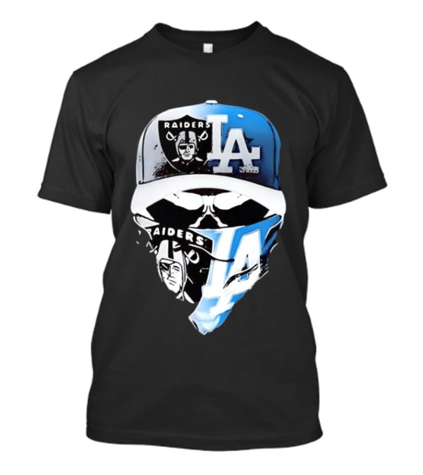 Las Vegas Raiders Los Angeles Dodgers Split Raiders LA T-Shirt