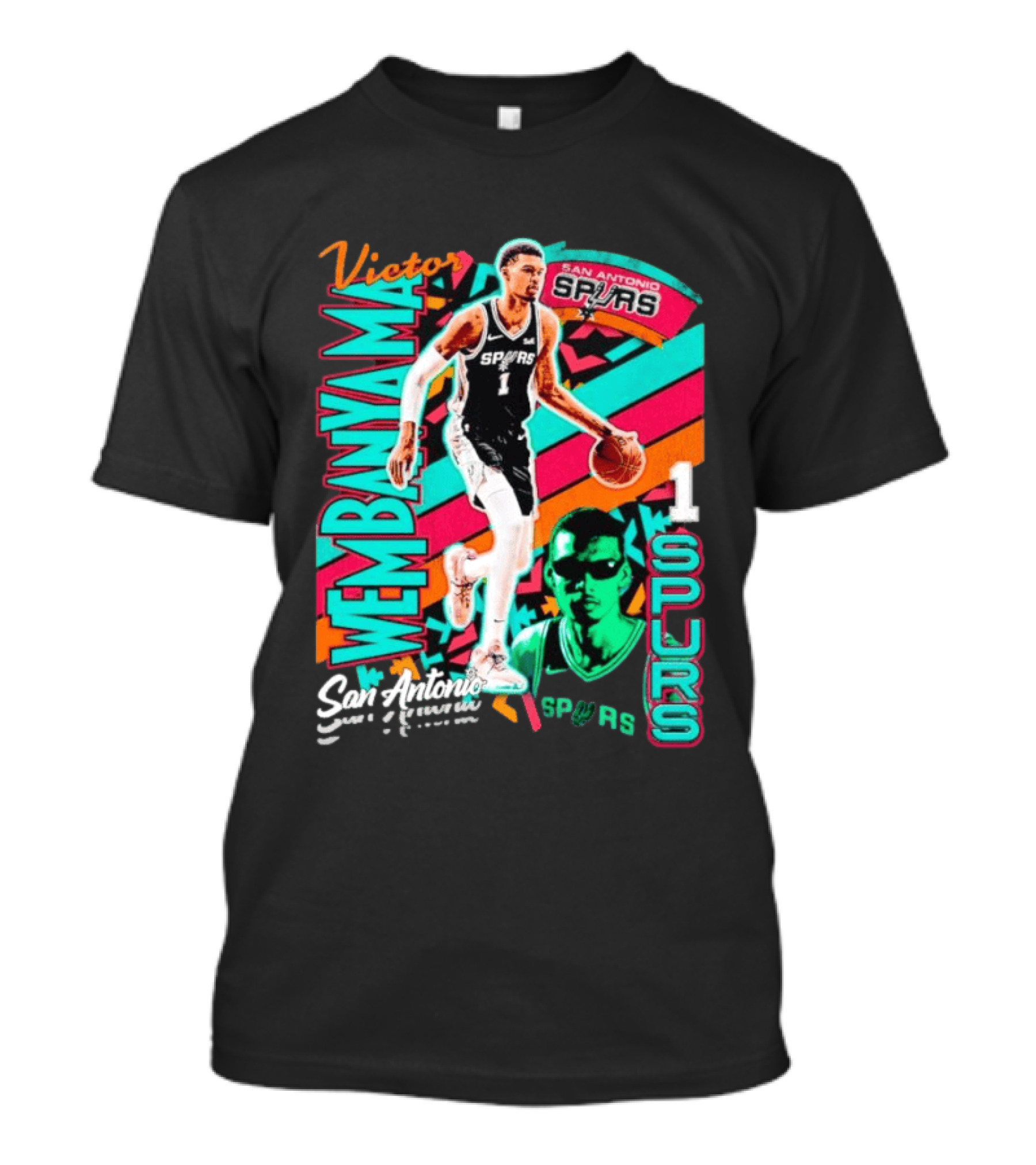 Victor Wembanyama San Antonio Spurs Retro Style Wemby 1 T-Shirt