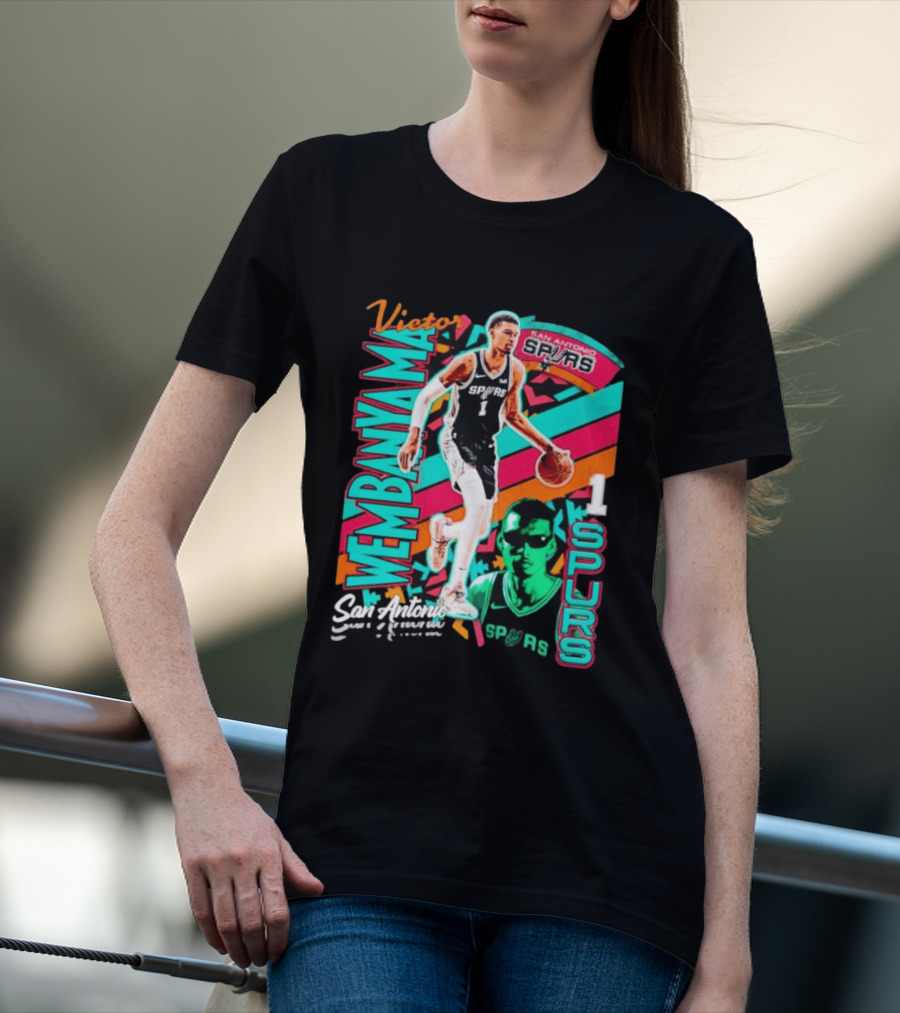 Victor Wembanyama San Antonio Spurs Retro Style Wemby 1 T-Shirt
