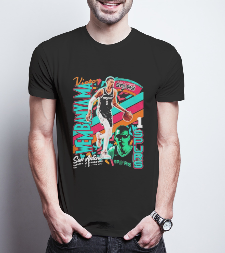 Victor Wembanyama San Antonio Spurs Retro Style Wemby 1 T-Shirt
