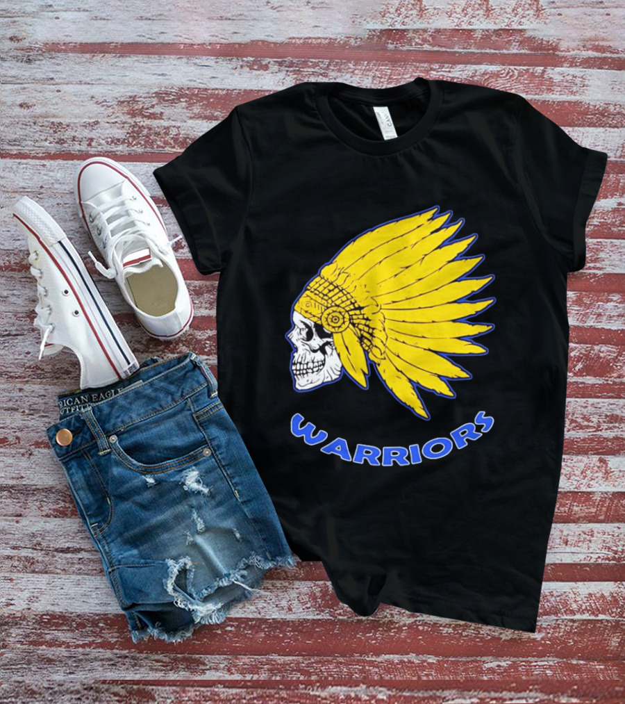 Warriors Fearless Spirit Skull Yellow Headdress T-Shirt