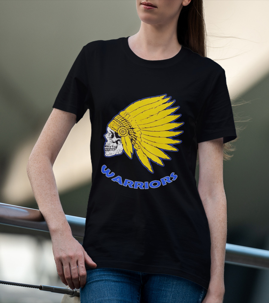 Warriors Fearless Spirit Skull Yellow Headdress T-Shirt