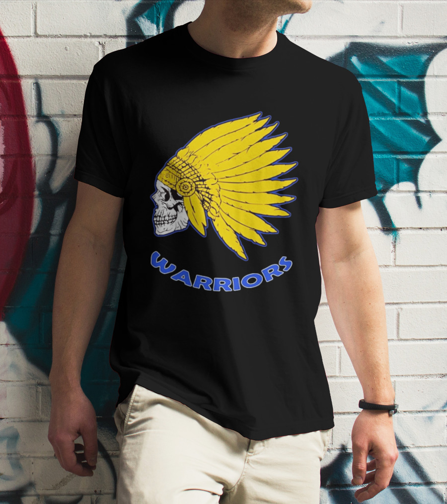 Warriors Fearless Spirit Skull Yellow Headdress T-Shirt
