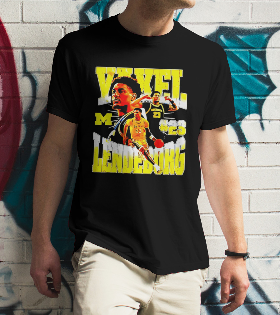 Yaxel Lendeborg #23 Michigan Wolverines Basketball M Player T-Shirt