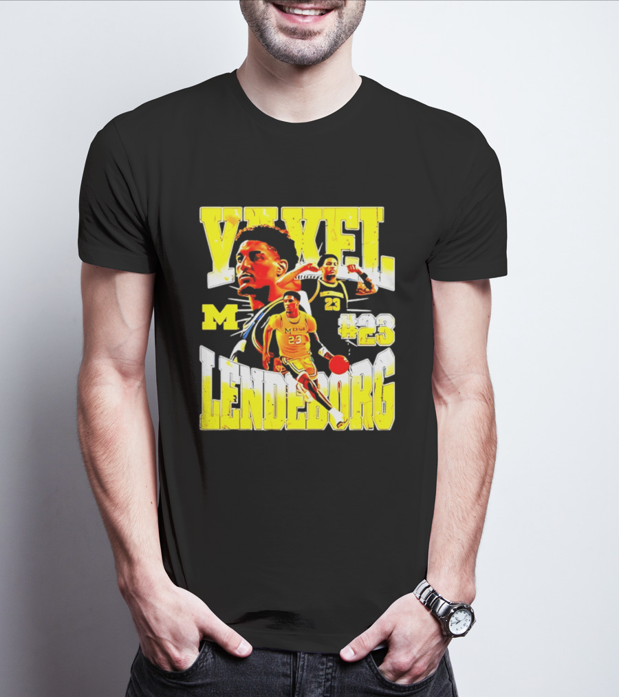 Yaxel Lendeborg #23 Michigan Wolverines Basketball M Player T-Shirt