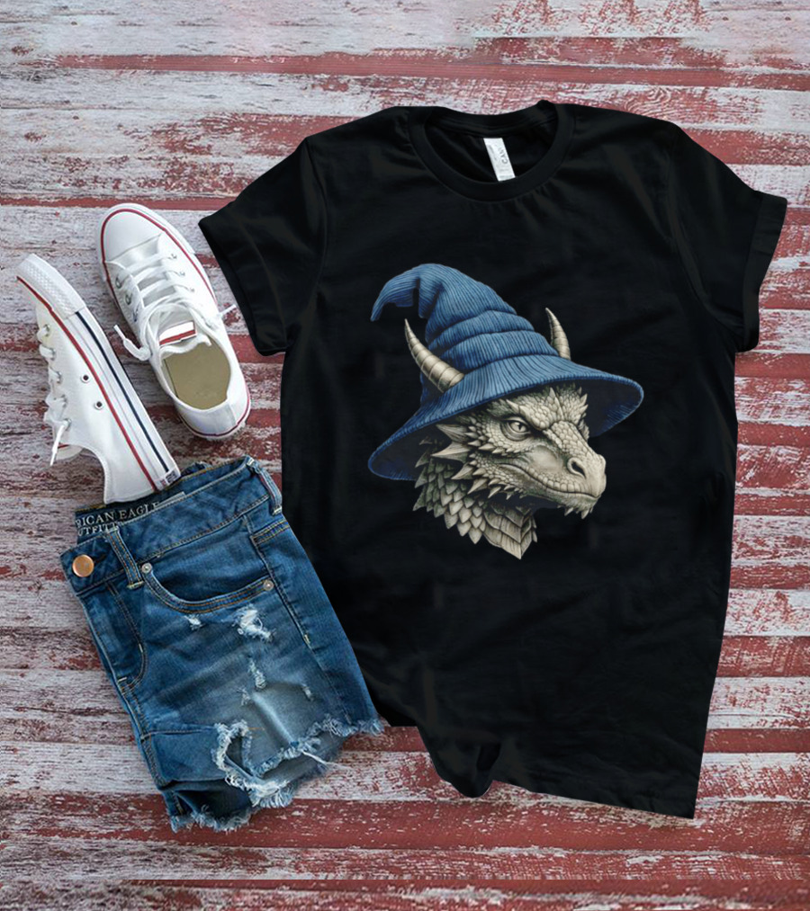 Beanie Dragon Wizard Hat Fantasy Creature T-Shirt