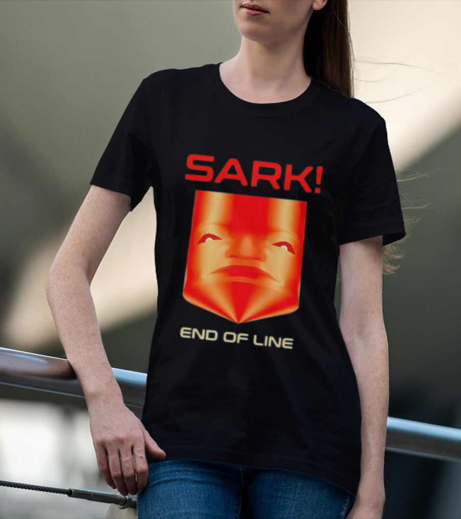 Sark End Of Line Retro Gaming Villain Face T-Shirt