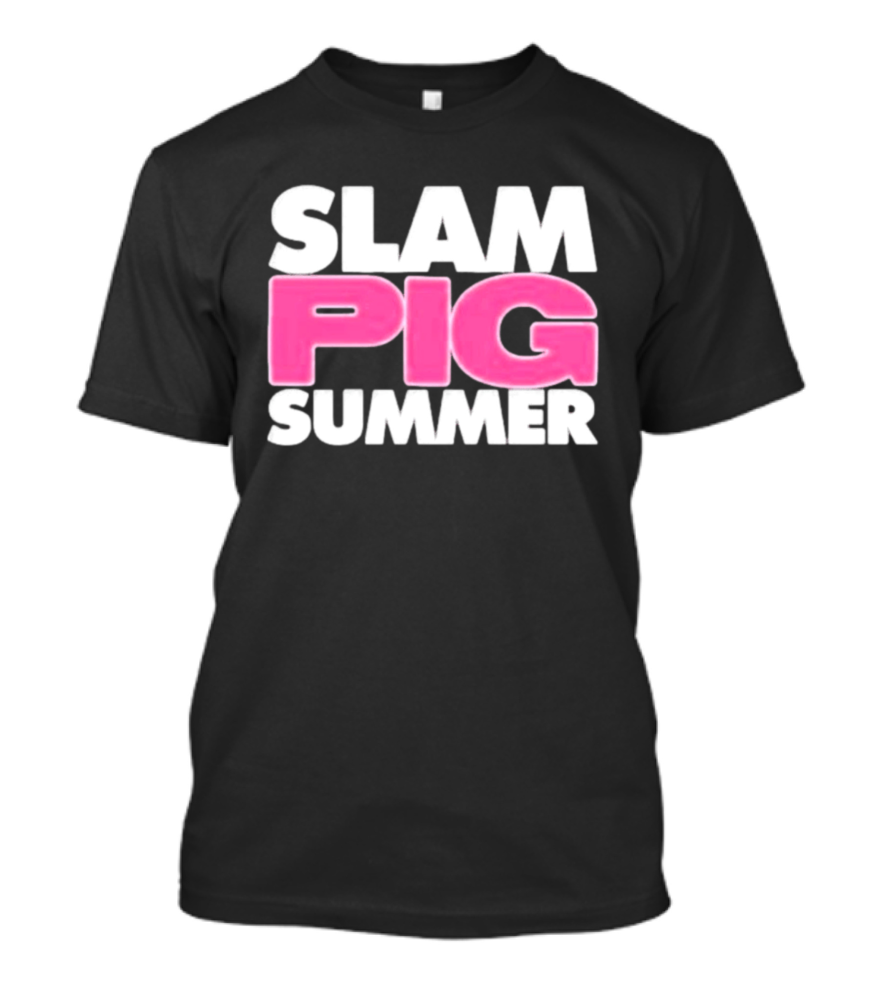 Slam Pig Summer Bold Pink Text Trend T-Shirt