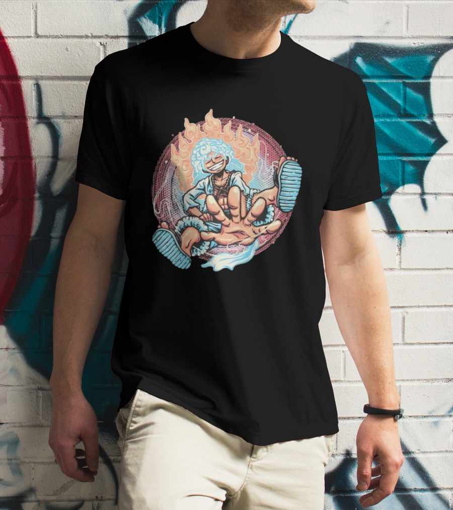 Luffy's Awakened Gear 5 Pirate King Manga Anime T-Shirt