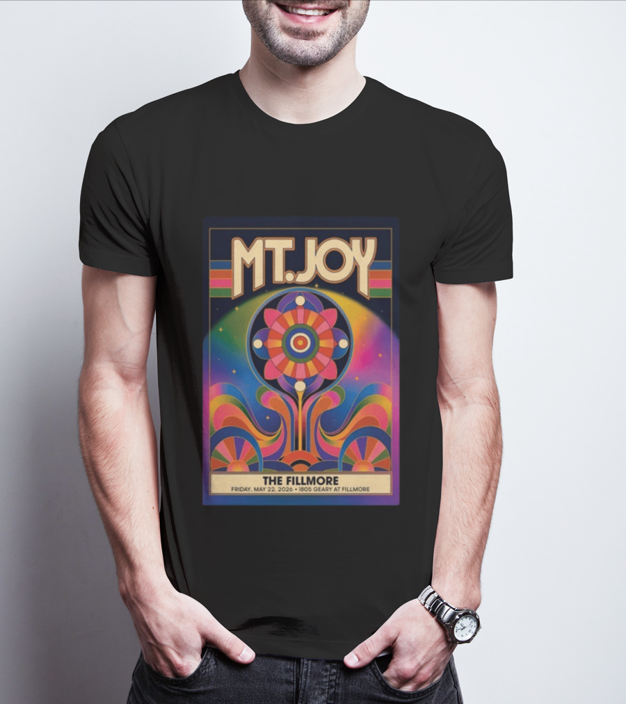 MT. Joy May 22 2026 The Fillmore 1805 Geary San Francisco Vintage Psychedelic T-Shirt