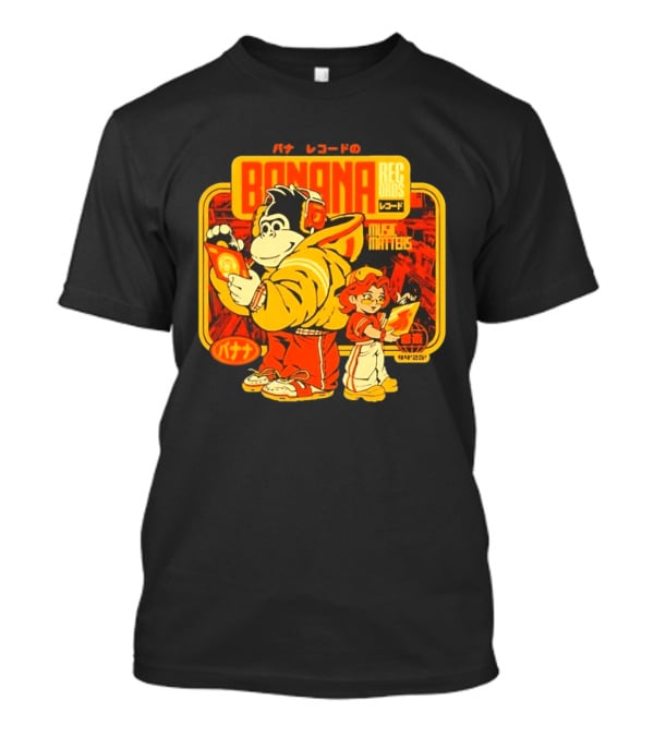 Banana Records Music Matters Retro Style Japanese T-Shirt