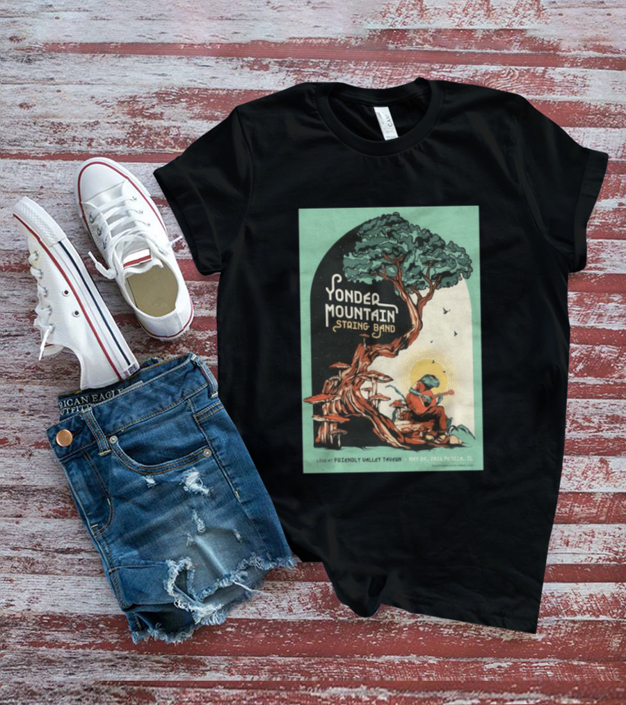 Yonder Mountain String Band Live At Friendly Valley Tavern Peoria IL May 24 2026 T-Shirt