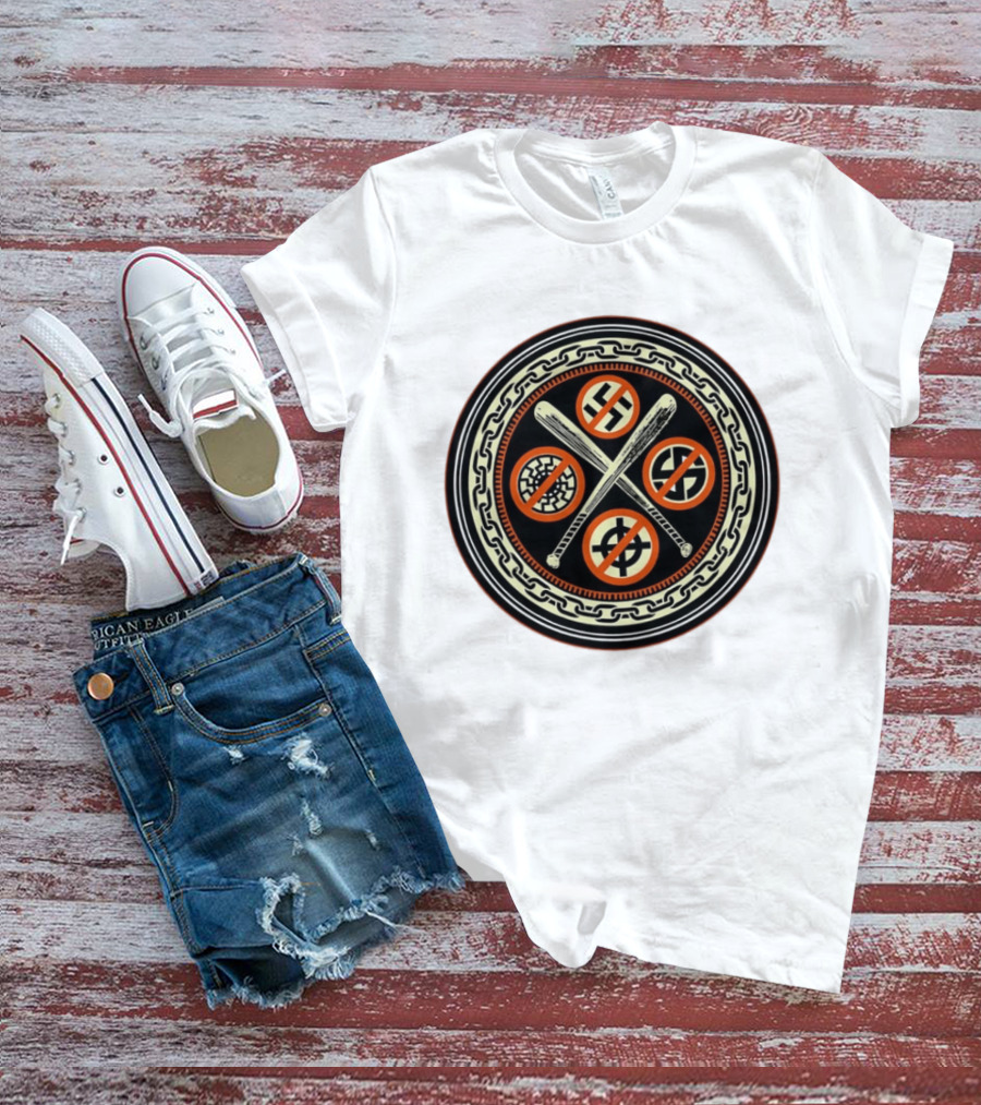 Antifascist Action Symbol No Nazis Iconography T-Shirt