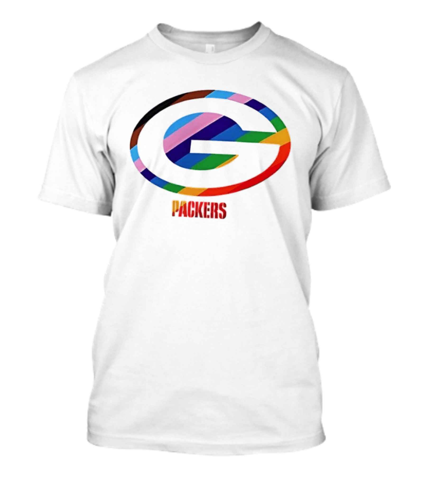 Packers Pride Support The Team Packers Colorful Logo Interpretation T-Shirt
