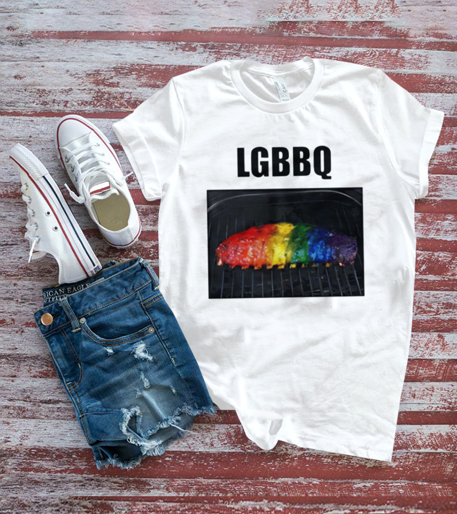 LGBBQ Rainbow Ribs LGBTQ BBQ T-Shirt