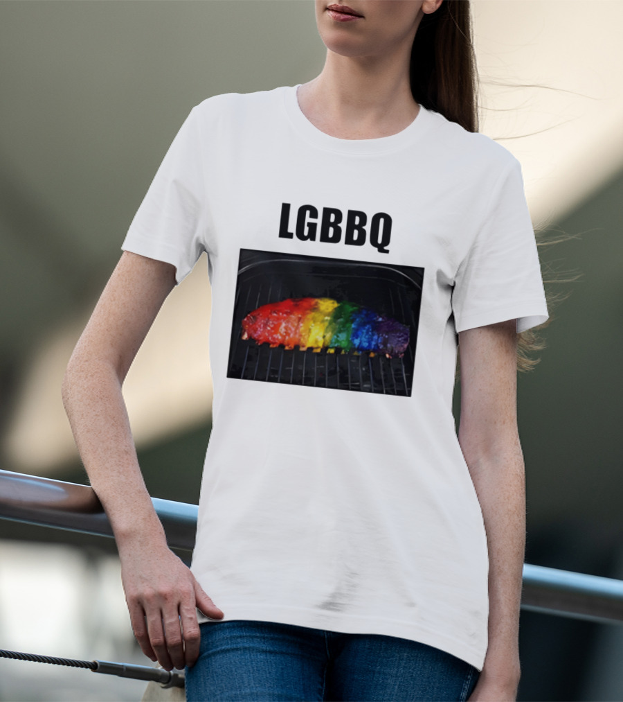 LGBBQ Rainbow Ribs LGBTQ BBQ T-Shirt