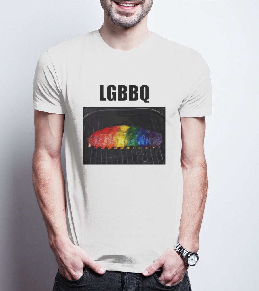 LGBBQ Rainbow Ribs LGBTQ BBQ T-Shirt