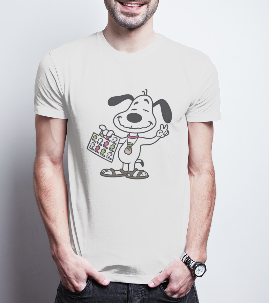 Groovy Snoopy Psychedelic Peace Sign Woodstock Bag T-Shirt