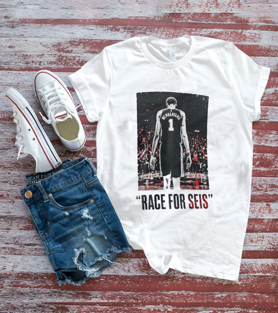Victor Wembanyama Number 1 Race For Seis San Antonio Spurs T-Shirt