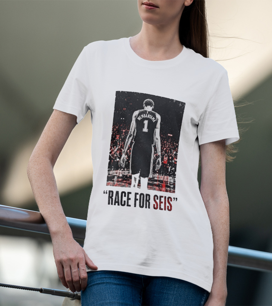 Victor Wembanyama Number 1 Race For Seis San Antonio Spurs T-Shirt