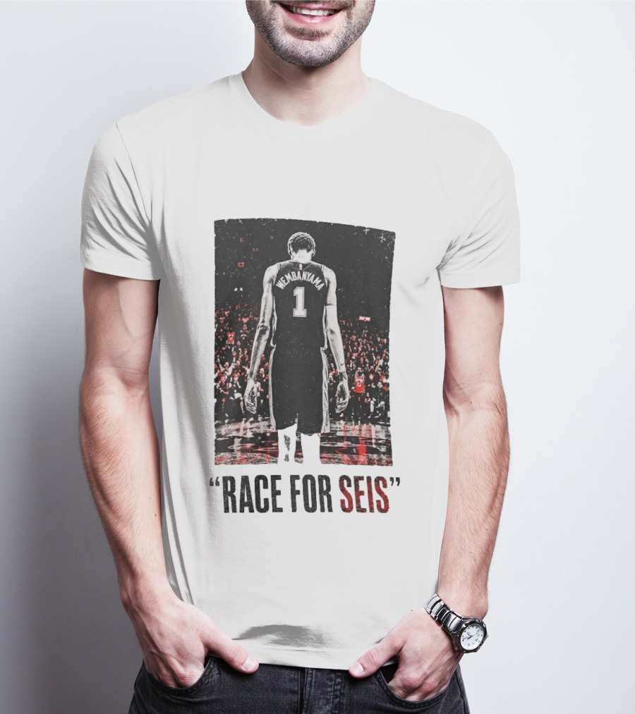 Victor Wembanyama Number 1 Race For Seis San Antonio Spurs T-Shirt