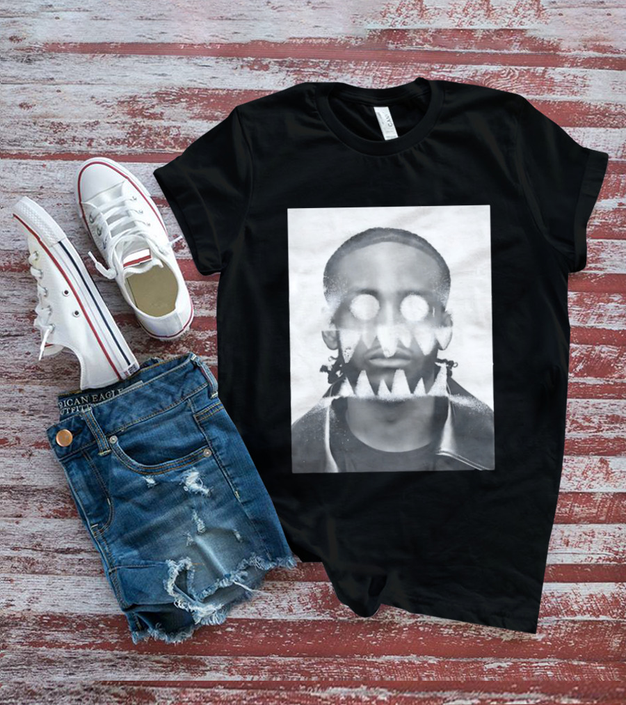 Astro Surreal Man Glowing Eyes Sharp Teeth T-Shirt