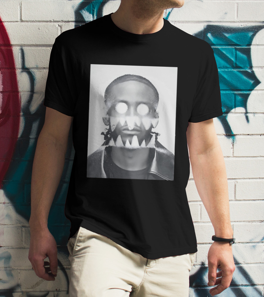 Astro Surreal Man Glowing Eyes Sharp Teeth T-Shirt