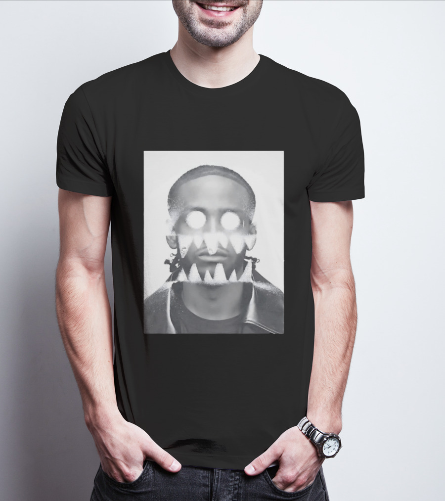 Astro Surreal Man Glowing Eyes Sharp Teeth T-Shirt