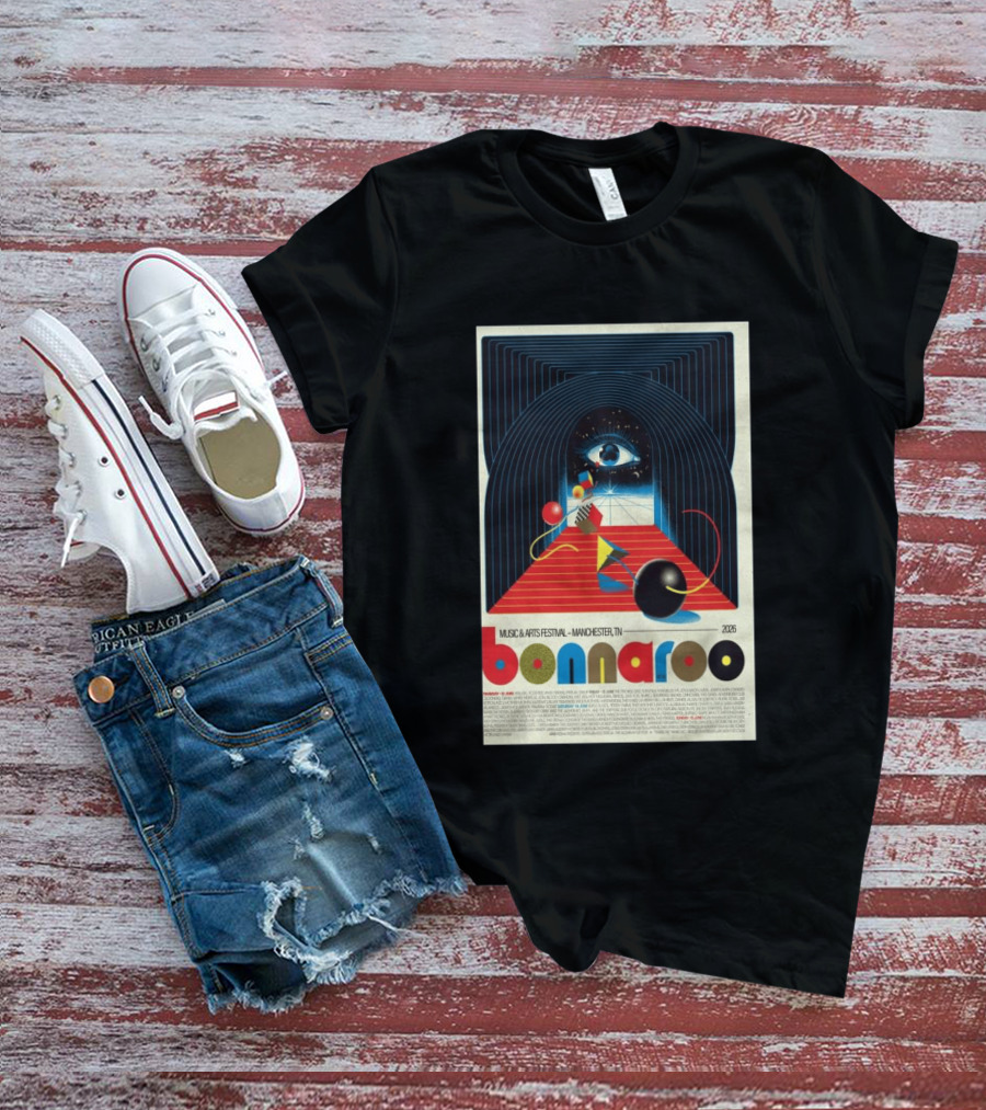 Bonnaroo Music & Arts Festival 2026 Manchester TN June 11 14 Retro Eye T-Shirt
