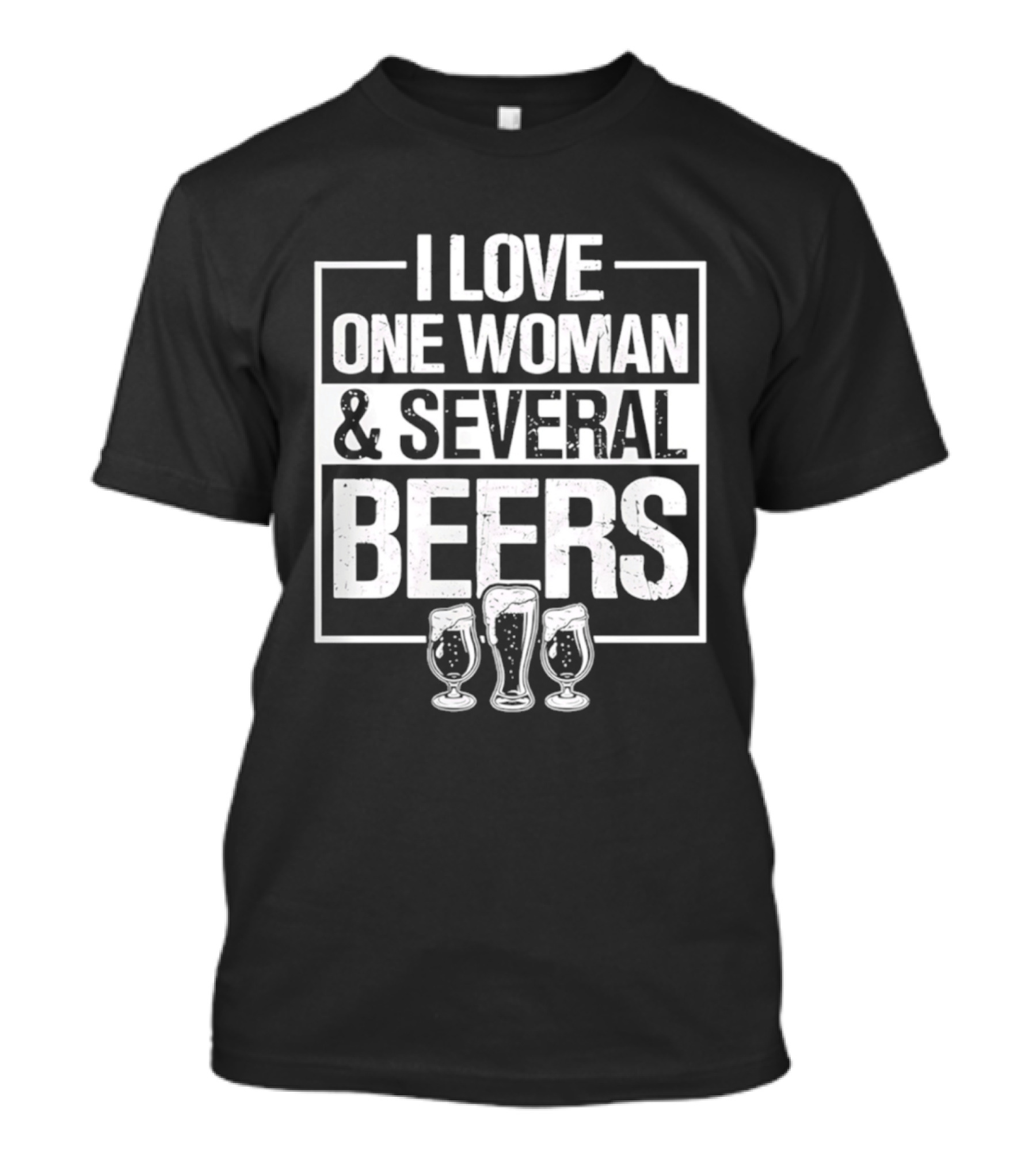 I Love One Woman And Several Beers Fun Drinking Humor T-Shirt