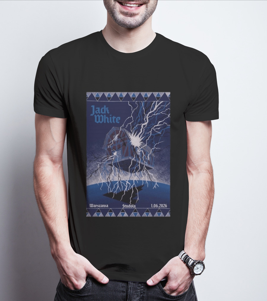 Jack White Warszawa Stodoła 1.06.2026 Lightning Barn T-Shirt